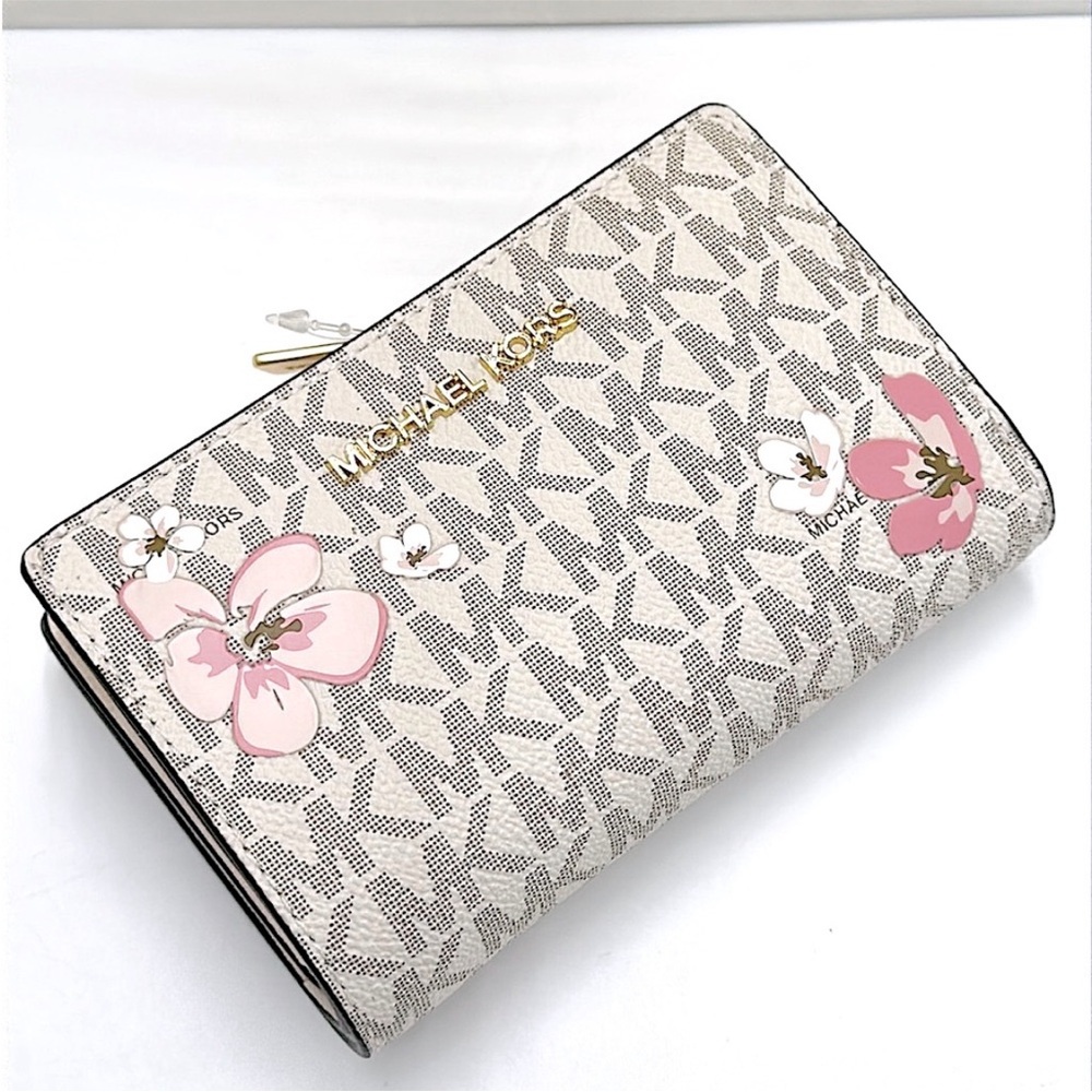 Michael Kors Gray and Pink Butterfly Wallet - Picture 4 of 15